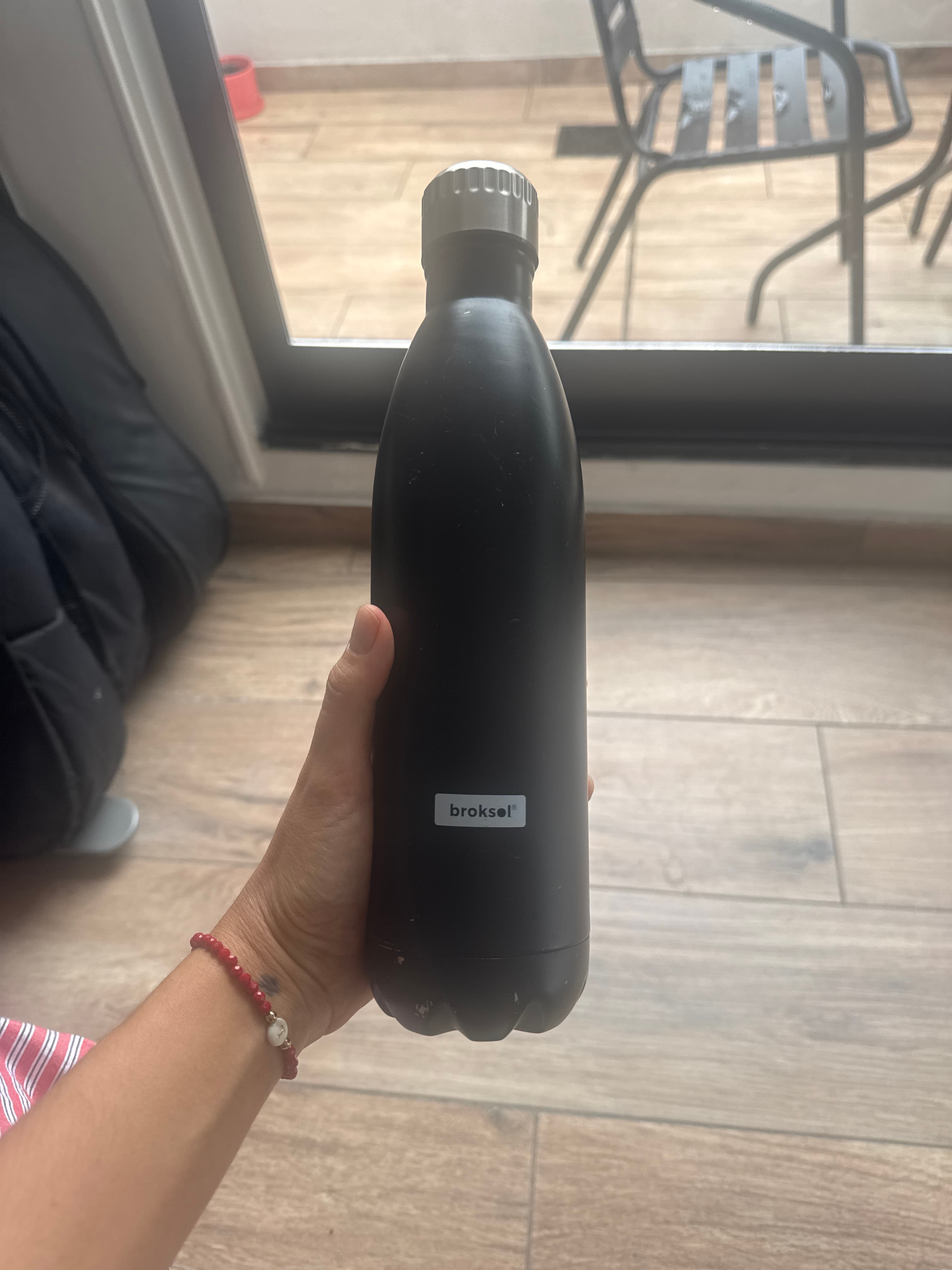 Botella Térmica Broksel Negra Tipo Bowling